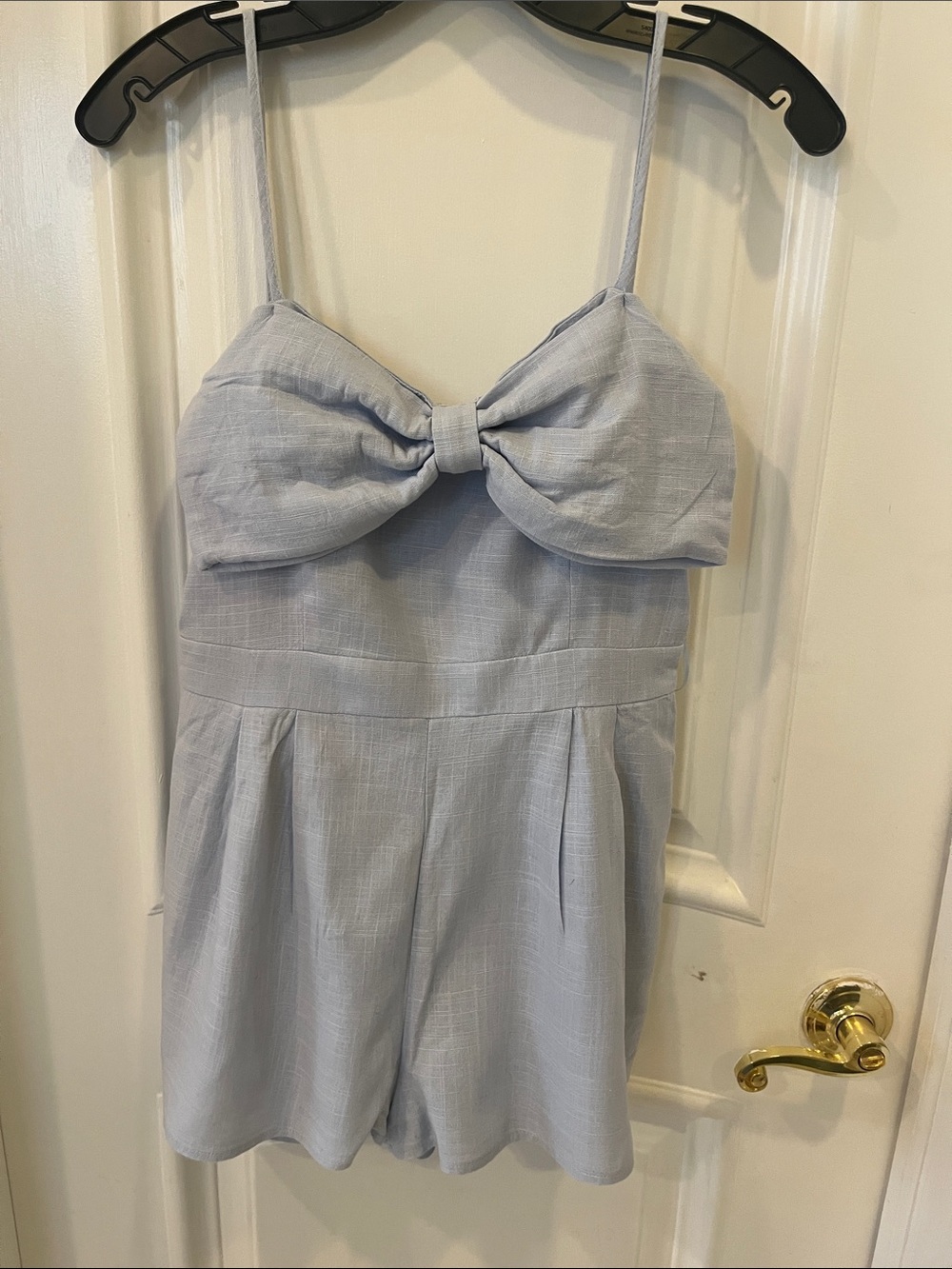 Altar'd State Pale Blue Bow-Front Romper